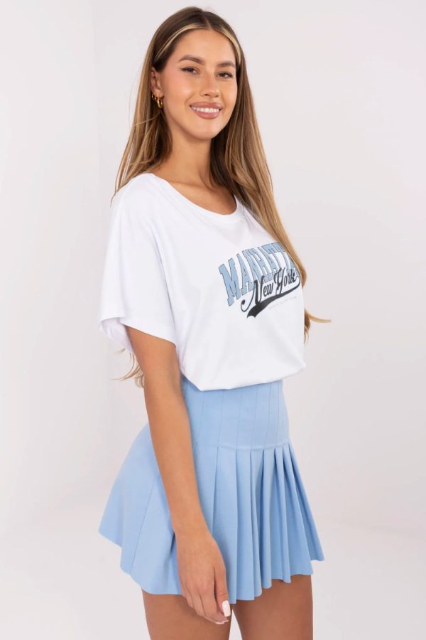 White T-shirt in Women`s Tops, T-shirts, Singlets with Cotton and Spandex
