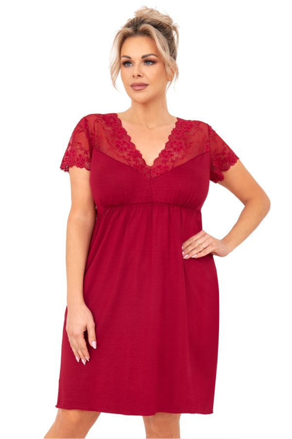 red Plus Size Nightgown model 213327 Donna
