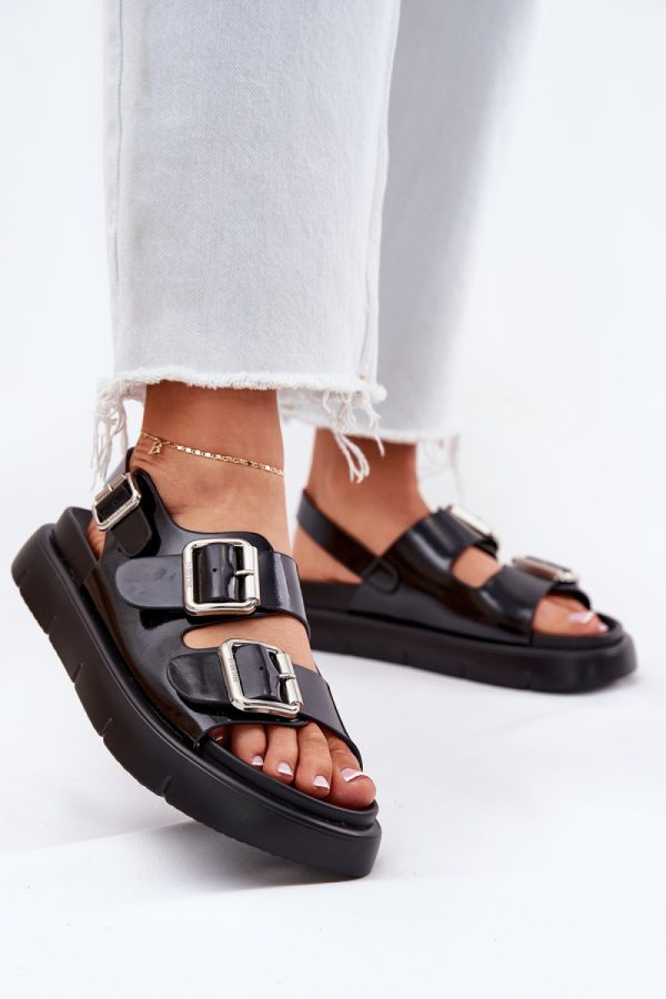 black Platform sandals model 213464 Step in style
