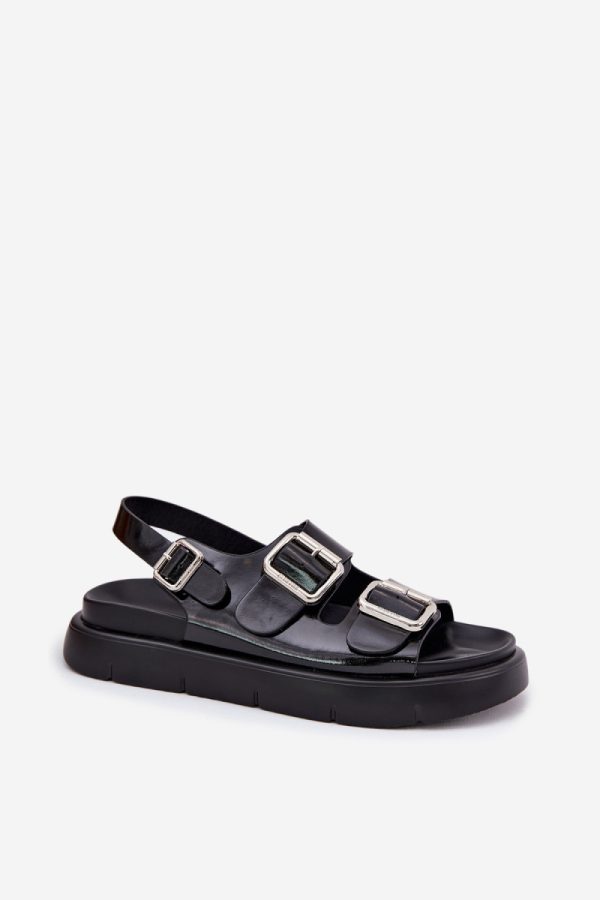 black Platform sandals model 213464 Step in style
