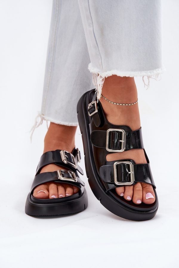 black Platform sandals model 213464 Step in style