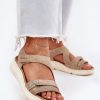 1079219.jpg Beige Sandals in Sandals & Flip-Flops For Women with Fabric, Footbed and Heel Height