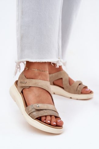 1079219.jpg Beige Sandals in Sandals & Flip-Flops For Women with Fabric, Footbed and Heel Height