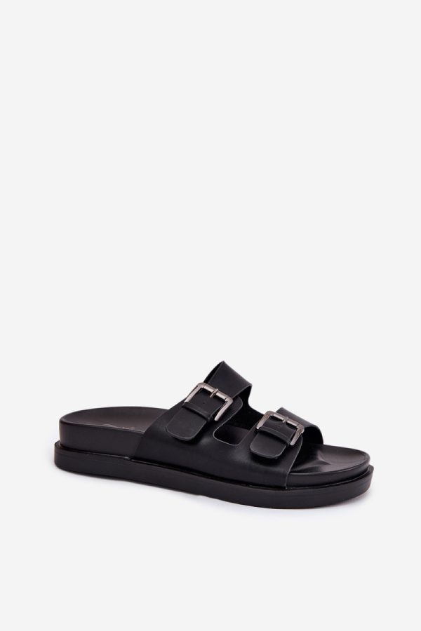 Black Platform Sandals in Sandals & Flip-Flops For Women with Fabric, Footbed and Platform Height