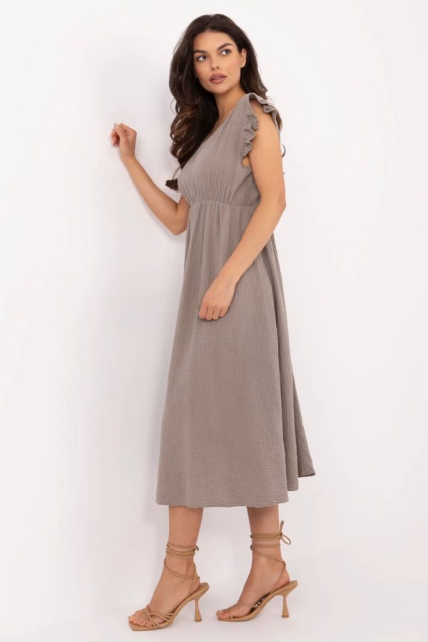 Beige Daydress in Day Dresses with Cotton