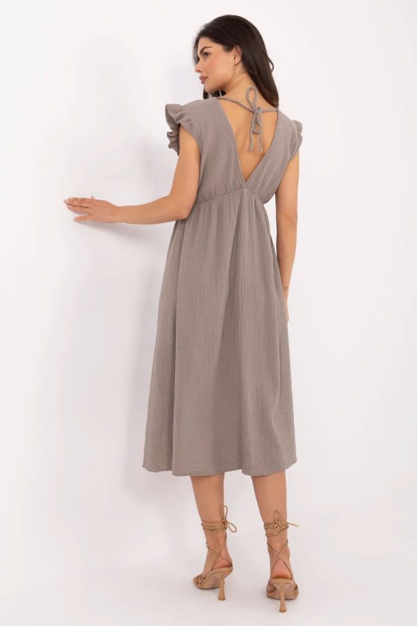 Beige Daydress in Day Dresses with Cotton