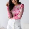 Multicolor Blouse in Women`s Blouses, Tunics with Spandex and Viscose