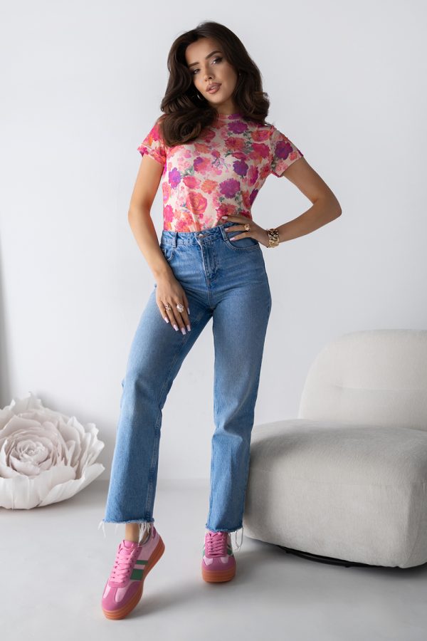 Multicolor Blouse in Women`s Blouses, Tunics with Spandex and Viscose