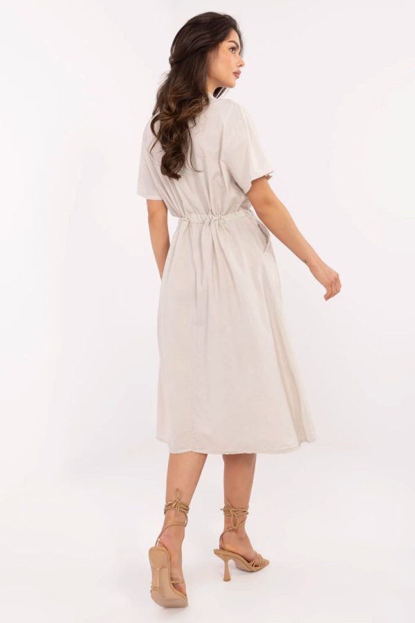 Beige Daydress in Day Dresses with Cotton
