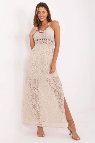 Beige Daydress in Day Dresses with Cotton and Nylon