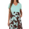 Green Daydress in Day Dresses with Cotton and Spandex