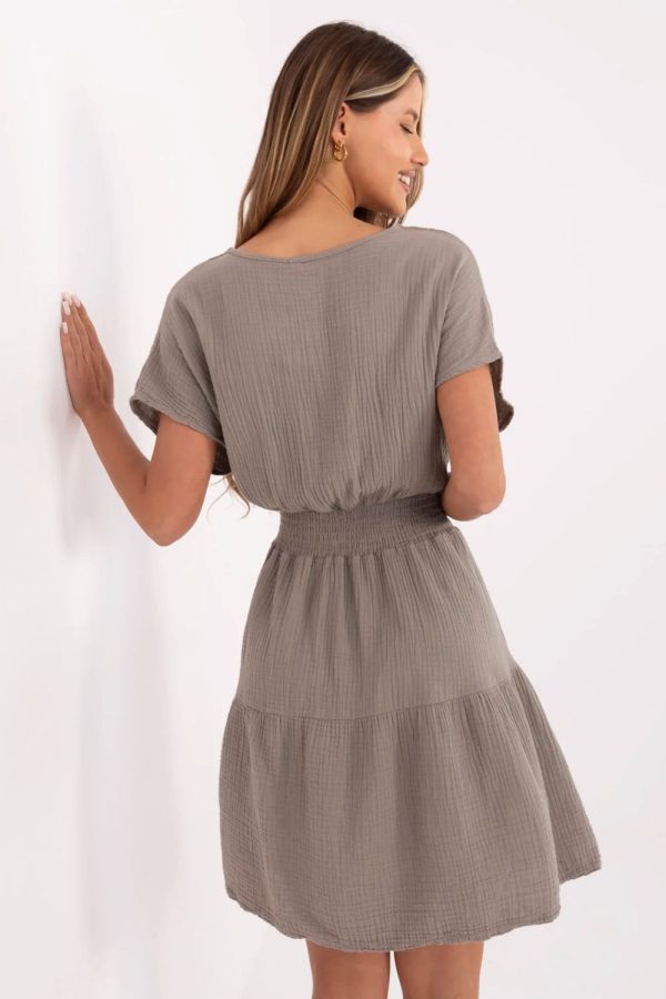 Beige Daydress in Day Dresses with Cotton