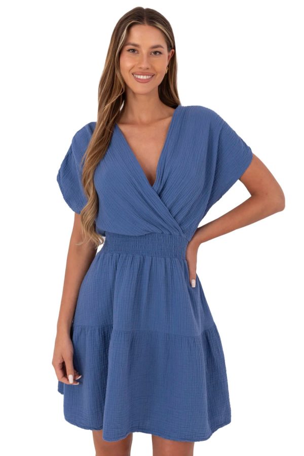 Blue Daydress in Day Dresses with Cotton