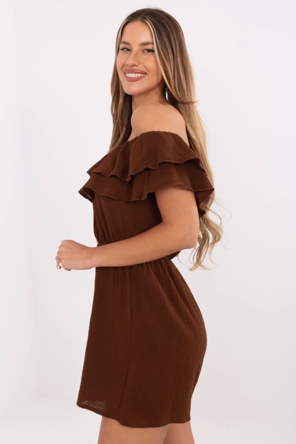Brown Suit in Playsuits For Women with Cotton