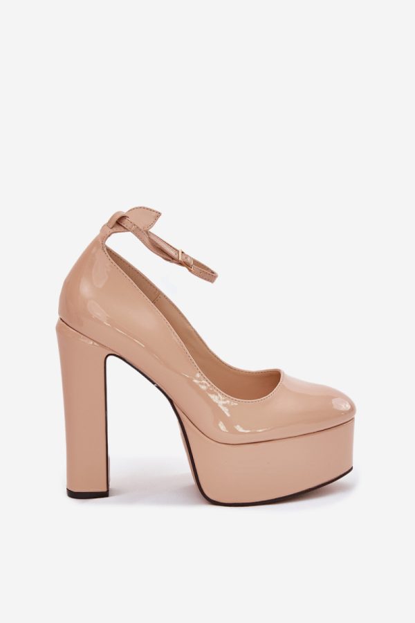 beige Block heel pumps model 213886 Step in style