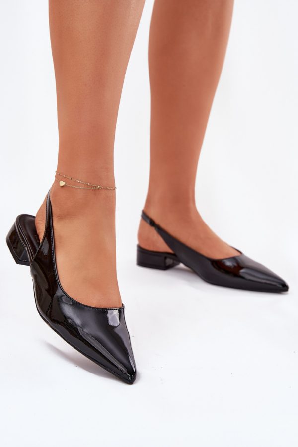 Black Ballet Flats in Ballet Flats, Ballet Pumps For Women with Fabric, Footbed and Heel Height