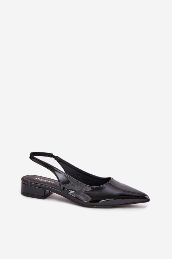 Black Ballet Flats in Ballet Flats, Ballet Pumps For Women with Fabric, Footbed and Heel Height