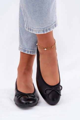 Black Ballet Flats in Ballet Flats, Ballet Pumps For Women with Fabric, Footbed, Upper Height and Heel Height