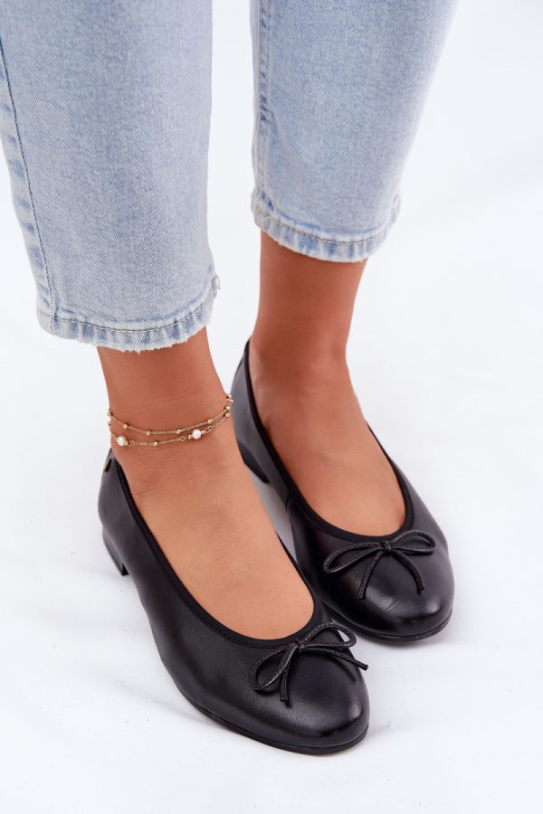 Black Ballet Flats in Ballet Flats, Ballet Pumps For Women with Fabric, Footbed, Upper Height and Heel Height