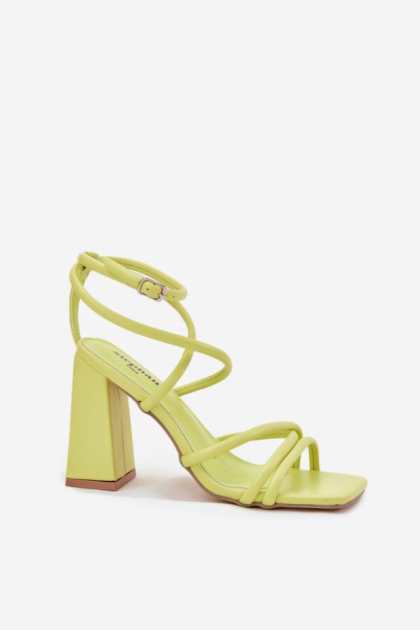 green Heel sandals model 213921 Step in style