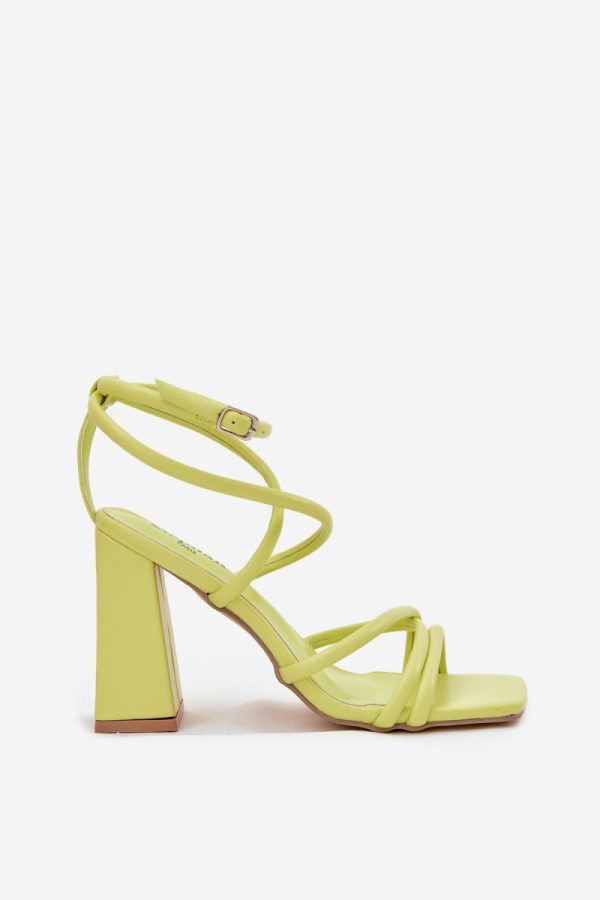 green Heel sandals model 213921 Step in style