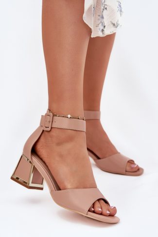 beige Heel sandals model 213929 Step in style