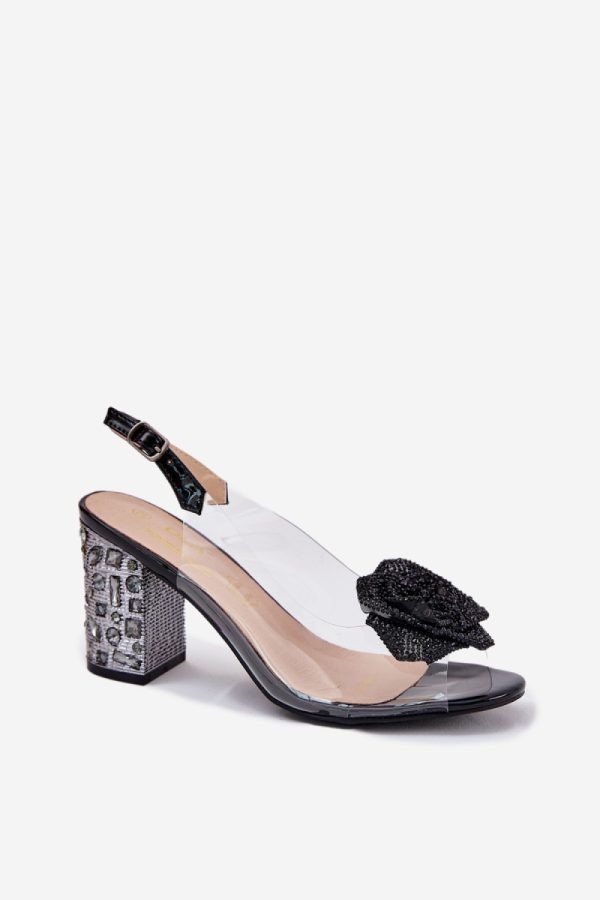 black Heel sandals model 213934 Step in style