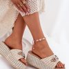 1080730.jpg Beige Buskin in Sandals & Flip-Flops For Women with Fabric, Footbed, Heel Height and Platform Height