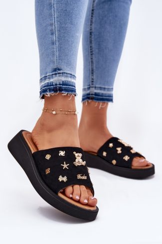black Platform sandals model 213953 Step in style