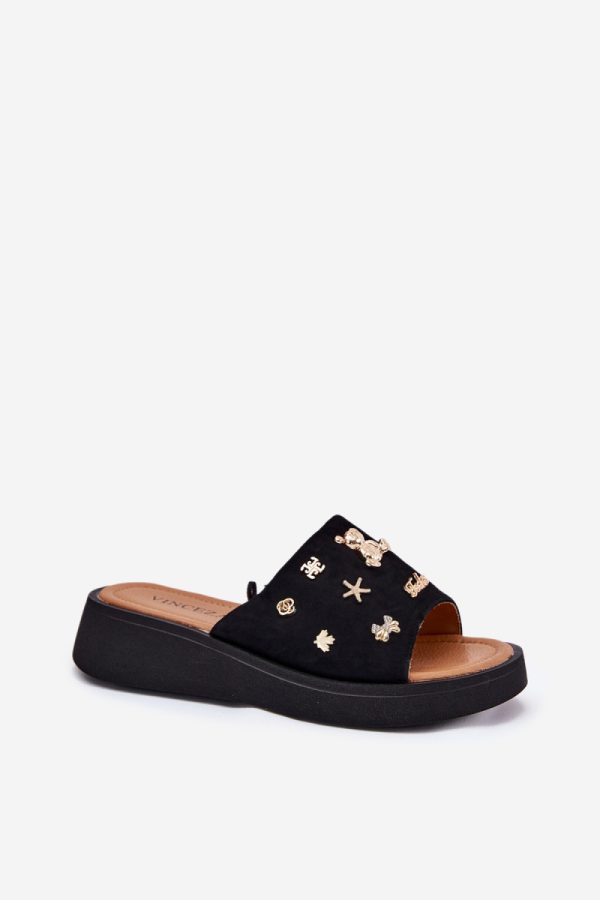 black Platform sandals model 213953 Step in style