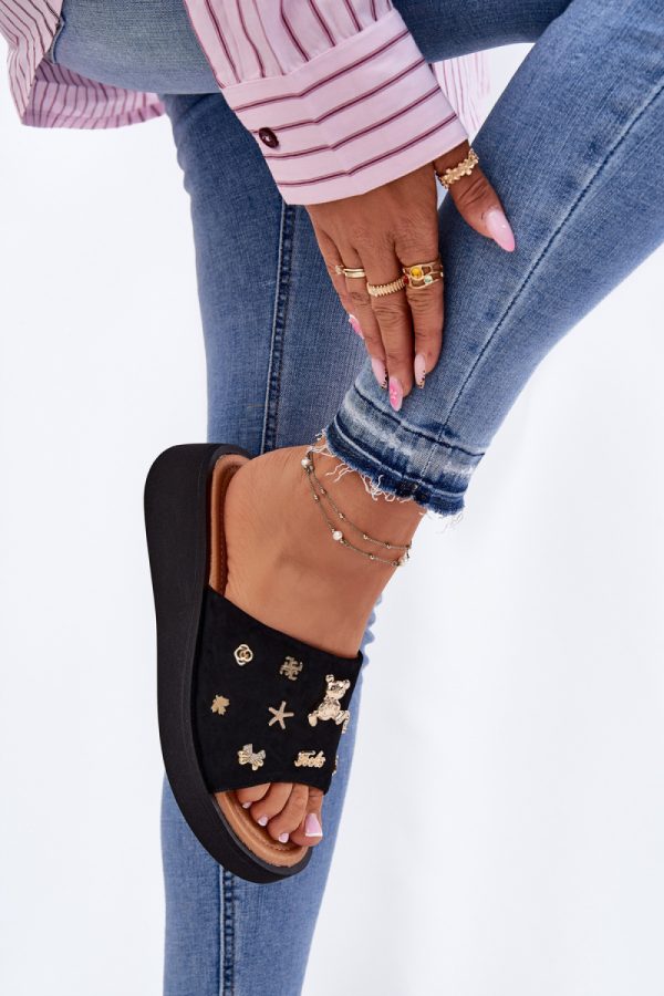black Platform sandals model 213953 Step in style