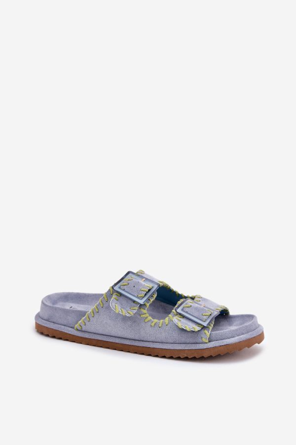 Blue Flip-flops in Sandals & Flip-Flops For Women with Fabric, Footbed and Platform Height