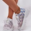Multicolor Sport Shoes in Women`s Athletic Shoes, Trainers, Sneakers with Fabric, Footbed, Upper Height and Platform Height