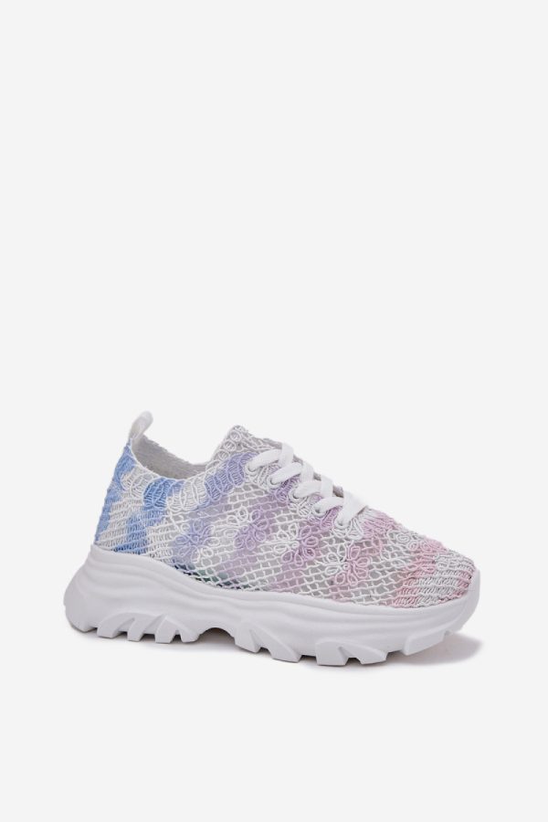 Multicolor Sport Shoes in Women`s Athletic Shoes, Trainers, Sneakers with Fabric, Footbed, Upper Height and Platform Height