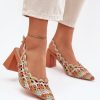 1081175.jpg Multicolor Heel Sandals in Sandals & Flip-Flops For Women with Fabric, Footbed and Heel Height