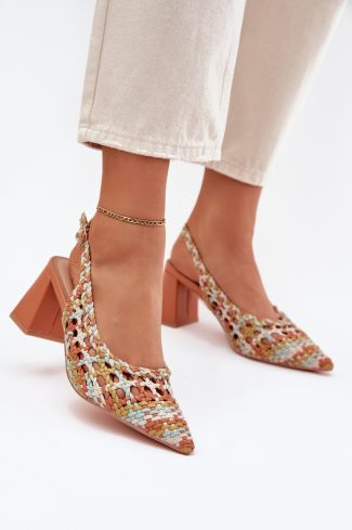 1081175.jpg Multicolor Heel Sandals in Sandals & Flip-Flops For Women with Fabric, Footbed and Heel Height
