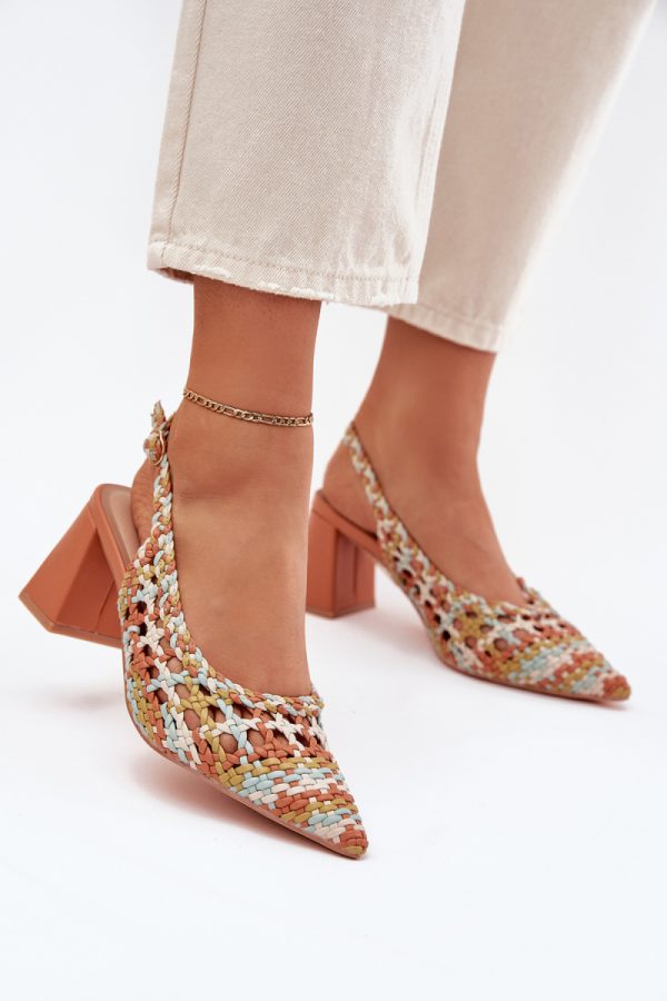 Multicolor Heel Sandals in Sandals & Flip-Flops For Women with Fabric, Footbed and Heel Height