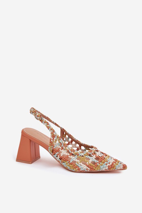 Multicolor Heel Sandals in Sandals & Flip-Flops For Women with Fabric, Footbed and Heel Height