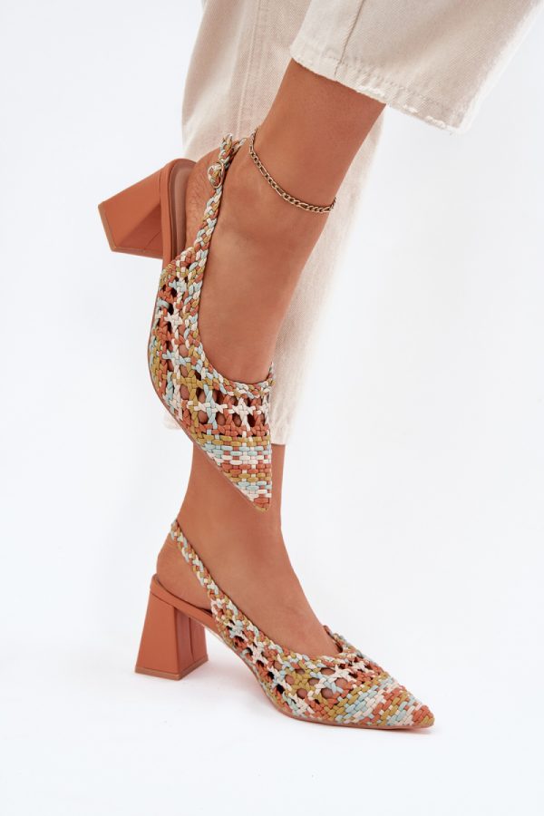 Multicolor Heel Sandals in Sandals & Flip-Flops For Women with Fabric, Footbed and Heel Height