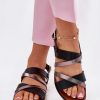 1081244.jpg Black Sandals in Sandals & Flip-Flops For Women with Fabric, Footbed and Heel Height