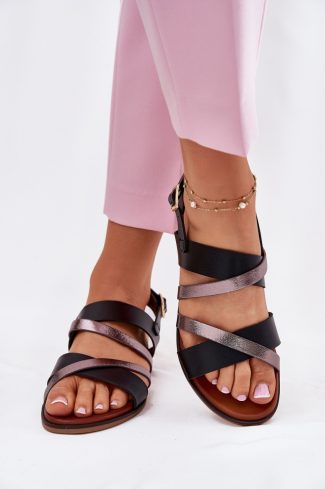 1081244.jpg Black Sandals in Sandals & Flip-Flops For Women with Fabric, Footbed and Heel Height