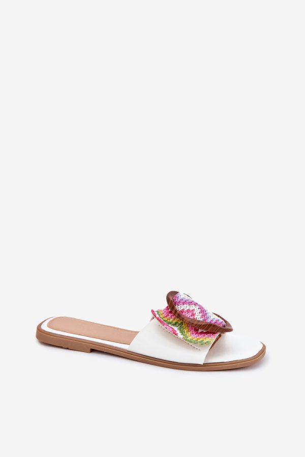 White Flip-flops in Sandals & Flip-Flops For Women with Fabric, Footbed and Heel Height