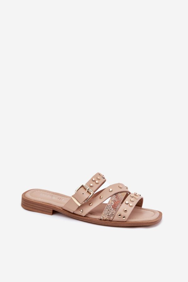 beige Flip-flops model 214137 Step in style