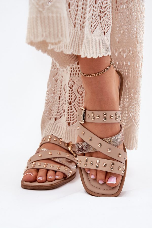 beige Flip-flops model 214137 Step in style