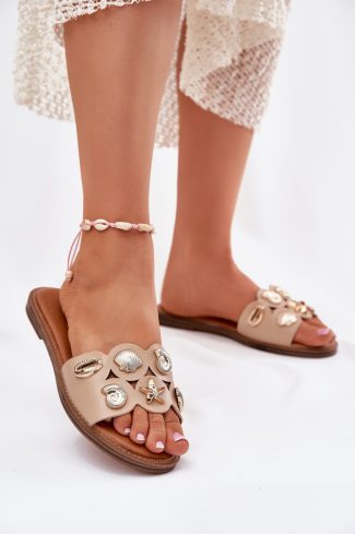 beige Flip-flops model 214144 Step in style