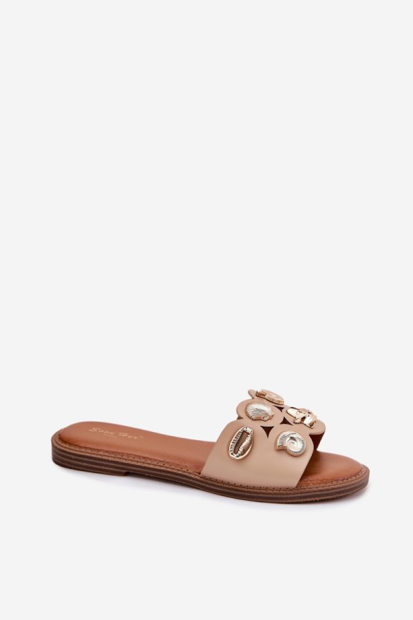 beige Flip-flops model 214144 Step in style