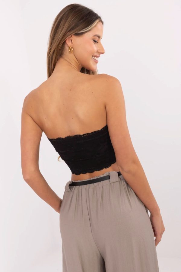 Black Top in Undershirts / Tops with Spandex and Polyamide