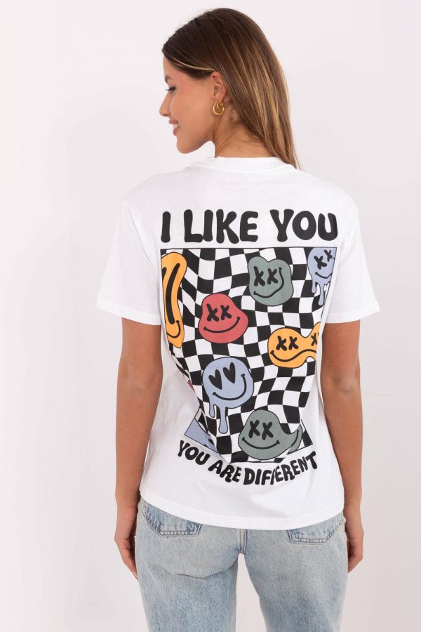 White T-shirt in Women`s Tops, T-shirts, Singlets with Cotton