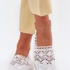 White Espadrille in Ballet Flats, Ballet Pumps For Women with Fabric, Footbed, Upper Height and Sole Height