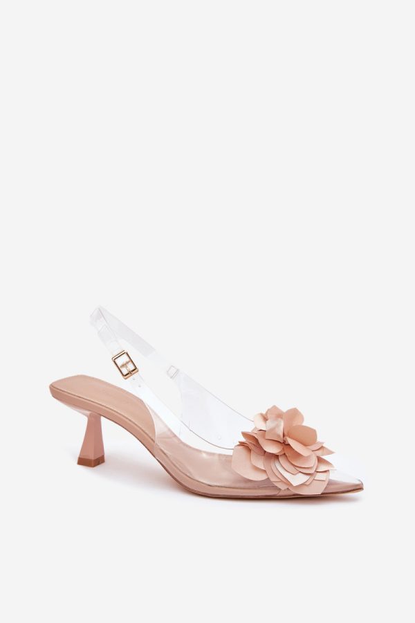 Beige Heel Sandals